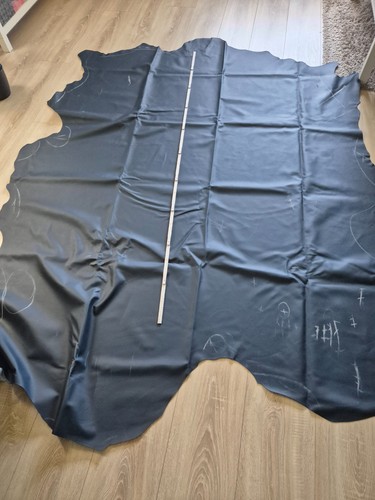 Lederhaut rind 2mm blau - lederhaut,