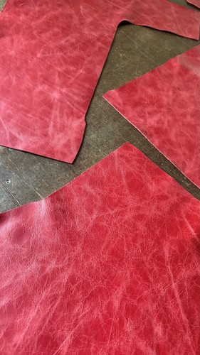 Nappaleder rot 1kg reststücke - rot,